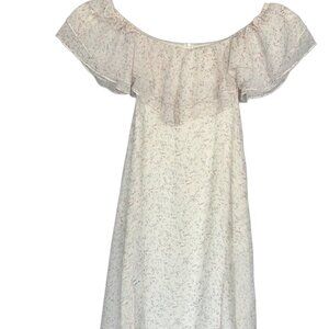 Lulus Just Love Cream Floral Print Off-the-Shoulder Ruffled Maxi Dress | XS